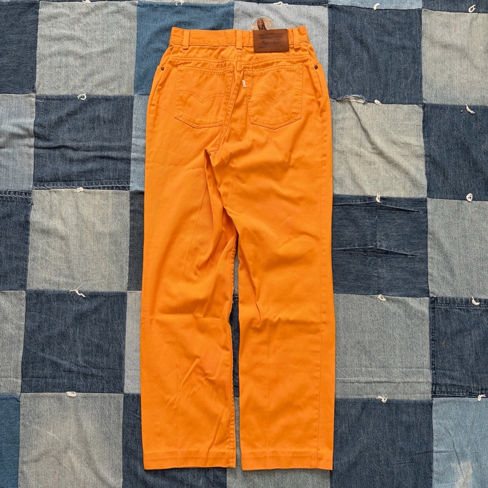 levi’s vintage 1984 olympic games LA staff uniform orange jeans 25x29